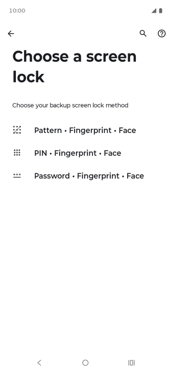 Press the required phone lock code and follow the instructions on the screen to create an additional phone lock code.
