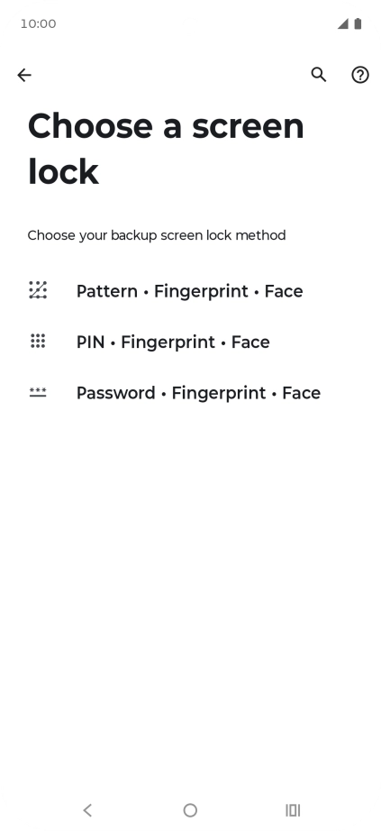 Press the required phone lock code and follow the instructions on the screen to create an additional phone lock code.
