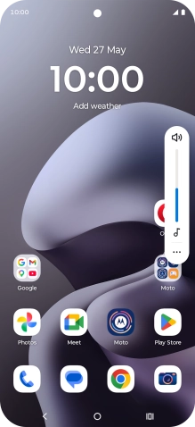 Press the sound mode icon the necessary number of times to turn silent mode on or off.