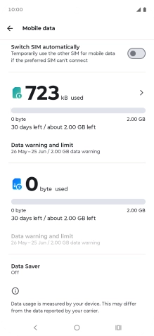 The total data usage is displayed.