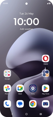 Slide your finger downwards starting from the top right side of the screen.