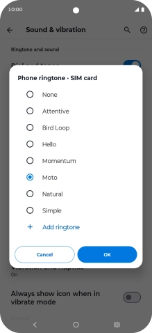Press the required ring tones to hear them.