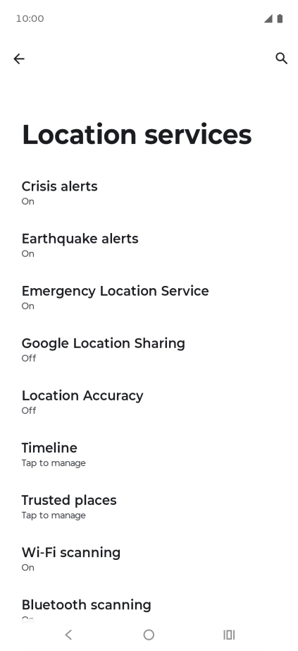Press Location Accuracy. Press Location Accuracy.