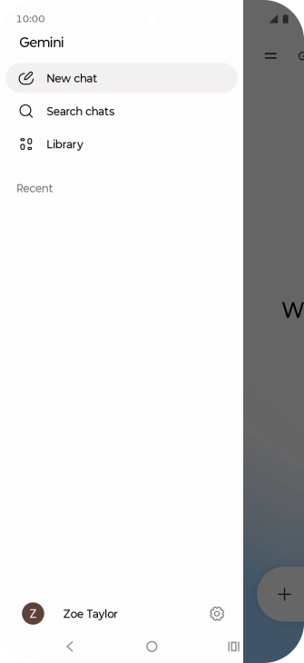 Press the profile icon.