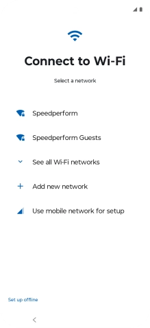 Press the required Wi-Fi network.