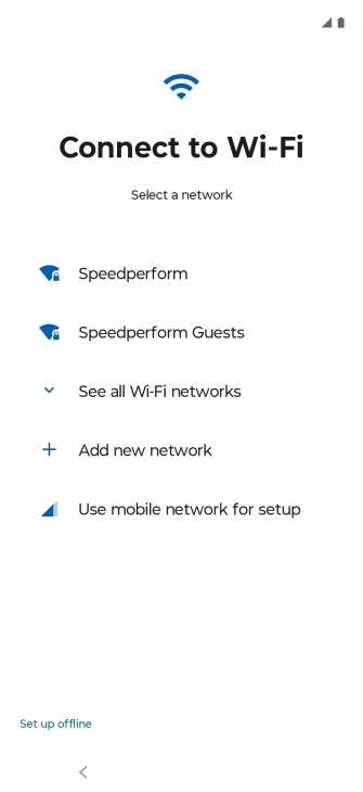 Press the required Wi-Fi network.