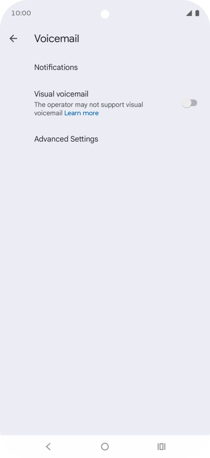 Press Advanced Settings. Press Advanced Settings.