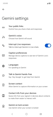 Follow the instructions on the screen to select the required settings.