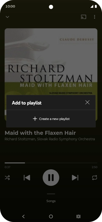 Press Create a new playlist.
