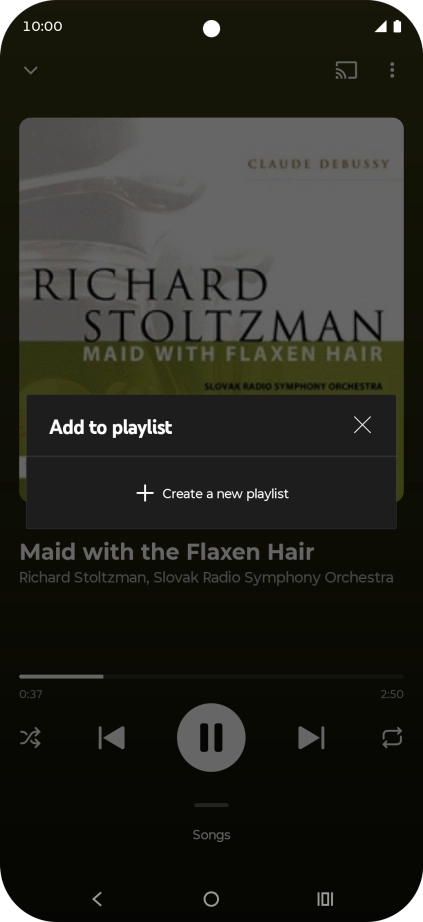 Press Create a new playlist.