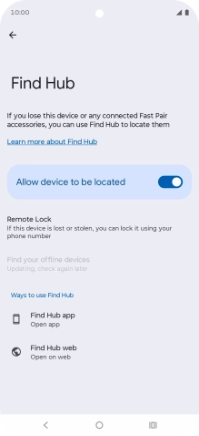 Press the Home key to return to the home screen.