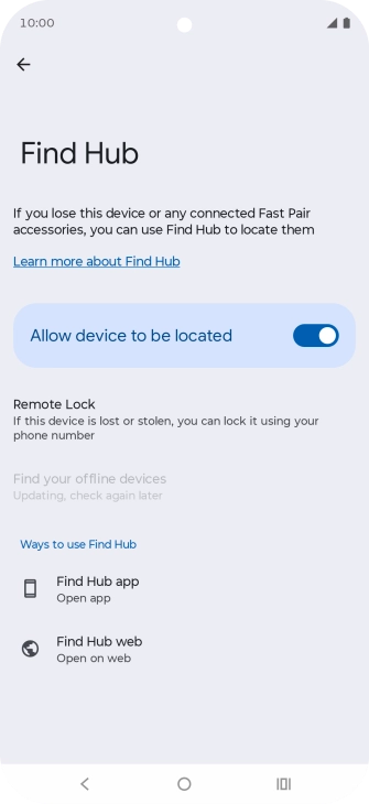 Press the Home key to return to the home screen.