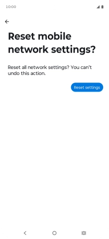 Press Reset settings.