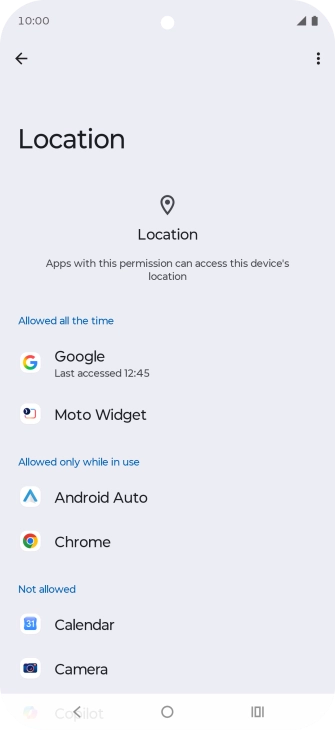 Press the required app. Press the required app.