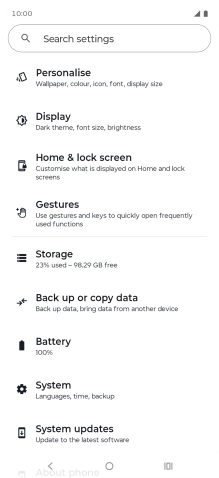 Press System updates.