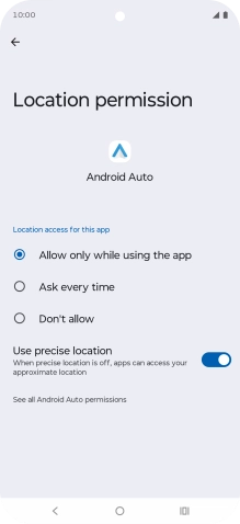 Press the required setting to turn the function on or off. Press the required setting to turn the function on or off.