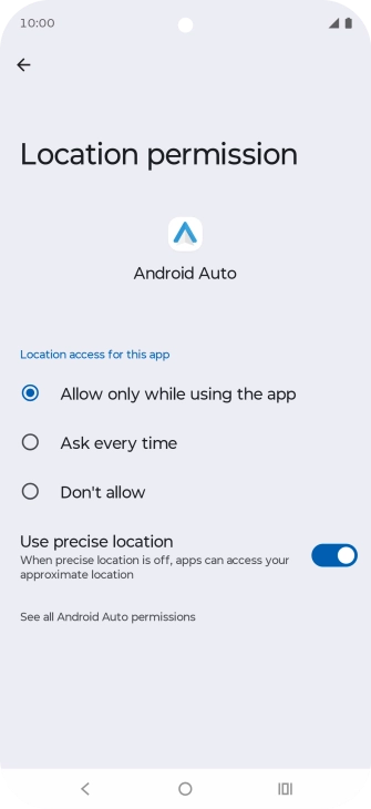 Press the required setting to turn the function on or off. Press the required setting to turn the function on or off.