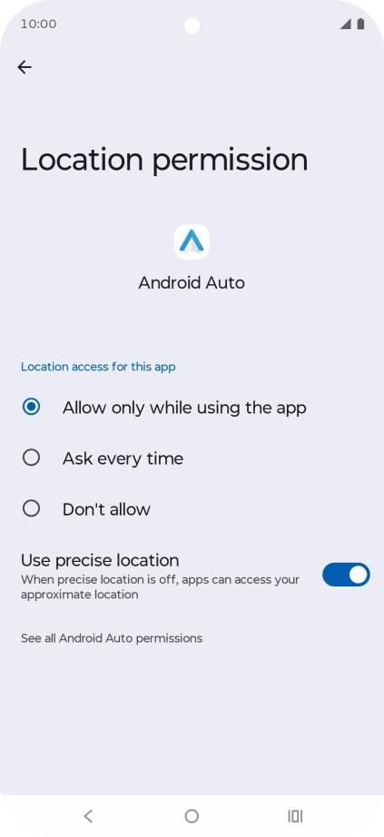 Press the required setting to turn the function on or off. Press the required setting to turn the function on or off.