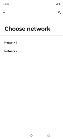 Press the required network.