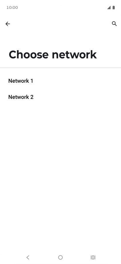Press the required network.