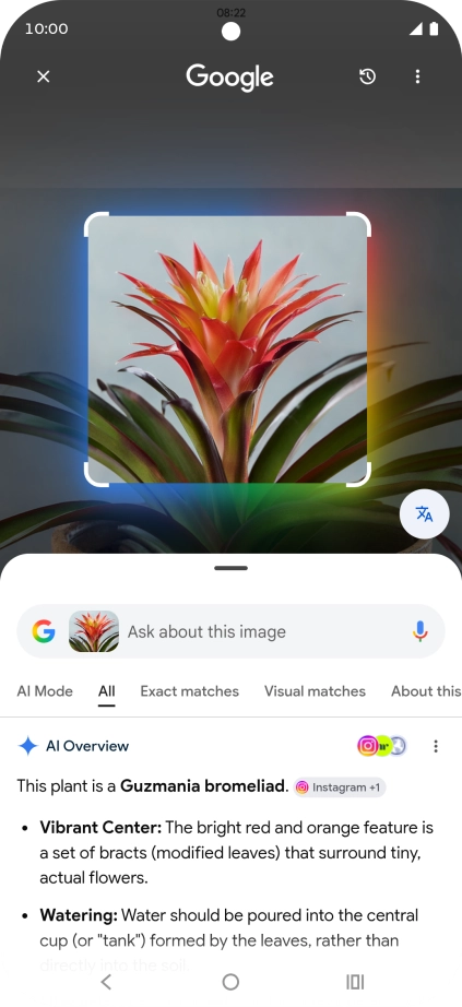 Follow the instructions on the screen to use the search results.