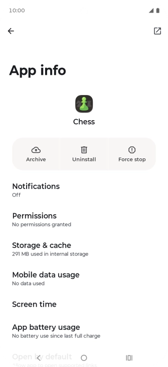 Press Storage & cache.