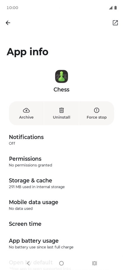 Press Storage & cache.