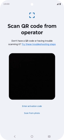 Place the QR code you've received inside the phone camera frame to scan the code.