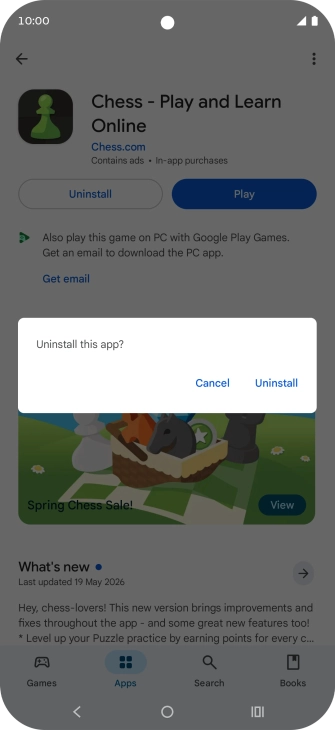 Press Uninstall.