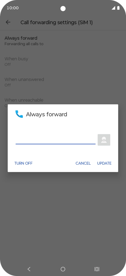 Press TURN OFF. Press TURN OFF.