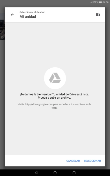 Si deseas crear una nueva carpeta, pulsa el icono de nueva carpeta y sigue las indicaciones de la pantalla para crearla. Si deseas crear una nueva carpeta, pulsa el icono de nueva carpeta y sigue las indicaciones de la pantalla para crearla.