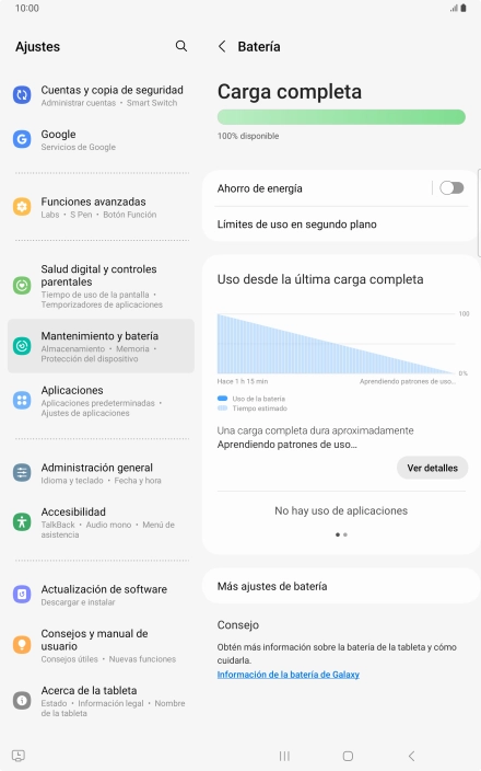 Pulsa Ahorro de energía. Pulsa Ahorro de energía.