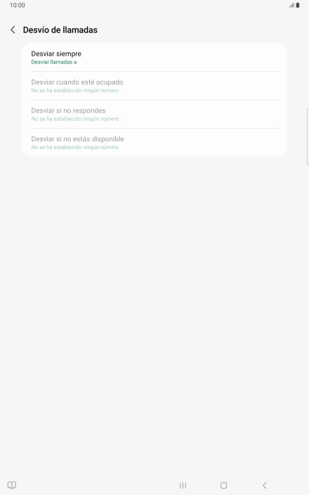 Pulsa el tipo de desvío deseado. Pulsa el tipo de desvío deseado.