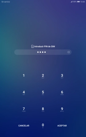 Si lo solicita la tablet, introduce el código PIN y pulsa ACEPTAR. Si lo solicita la tablet, introduce el código PIN y pulsa ACEPTAR.