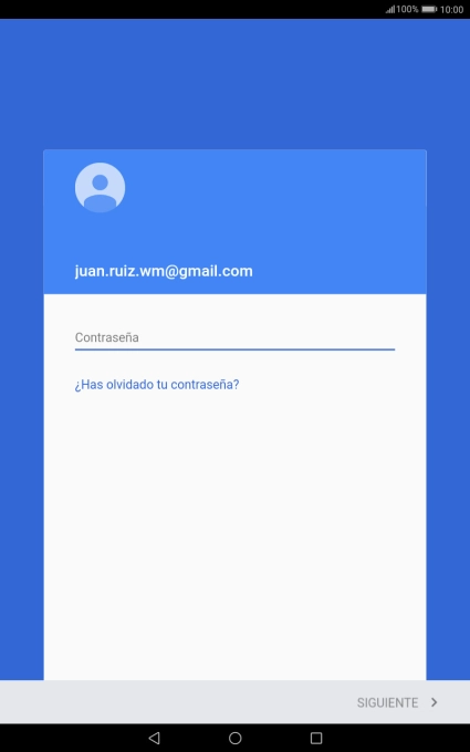Pulsa Contraseña e introduce la contraseña de tu cuenta de Google. Pulsa Contraseña e introduce la contraseña de tu cuenta de Google.