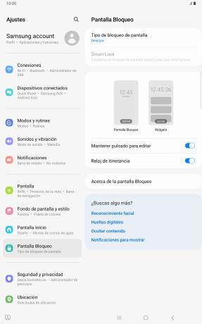 Pulsa Tipo de bloqueo de pantalla. Pulsa Tipo de bloqueo de pantalla.
