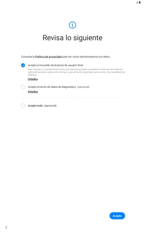 Pulsa Acepto. Pulsa Acepto.