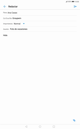Pulsa el icono de anexos. Pulsa el icono de anexos.