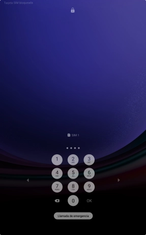 Si es necesario desbloquear la tarjeta SIM, introduce el código PIN y pulsa OK. Si es necesario desbloquear la tarjeta SIM, introduce el código PIN y pulsa OK.