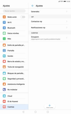 Pulsa la cuenta de correo electrónico deseada. Pulsa la cuenta de correo electrónico deseada.