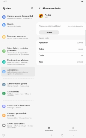 Pulsa la tecla de inicio para terminar y regresar a la pantalla de inicio.