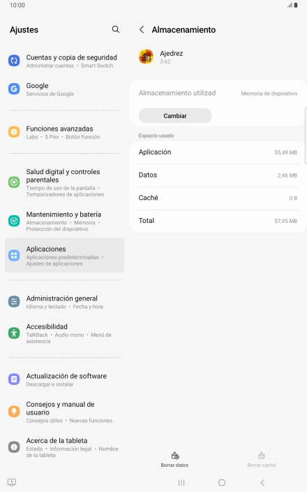 Pulsa la tecla de inicio para terminar y regresar a la pantalla de inicio.