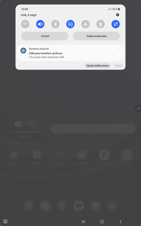 Pulsa Toca para otras opciones USB.. Pulsa Toca para otras opciones USB..