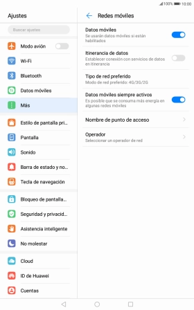 Pulsa Tipo de red preferido.