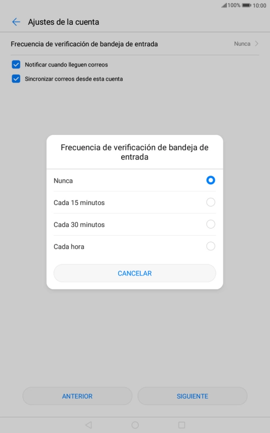 Pulsa el ajuste deseado. Pulsa el ajuste deseado.