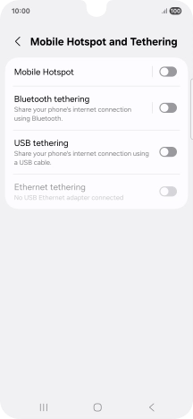 Press Mobile Hotspot.
