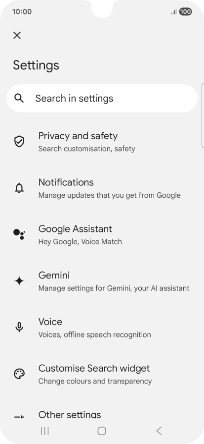 Press Google Assistant.