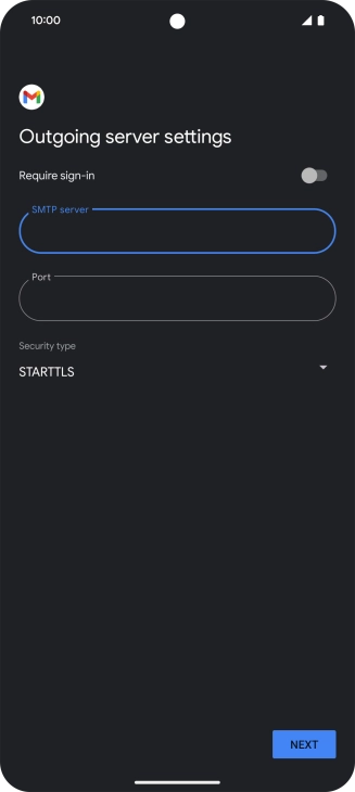Press the field below 