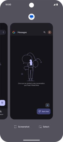 To end one running application, slide your finger upwards on the required application.