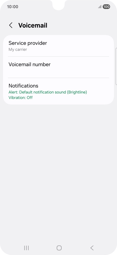 Press Voicemail number.
